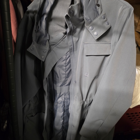 Women's Gray Hooded Jacket - Picture 2 of 3